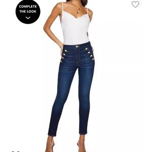 RAMY BROOK: Helena High Rise Skinny Jeans in Dark Rinse size 27